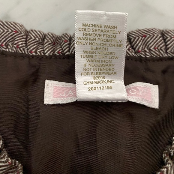 Janie and Jack Herringbone Brown Bow Dress Size 3 - Picture 4 of 8